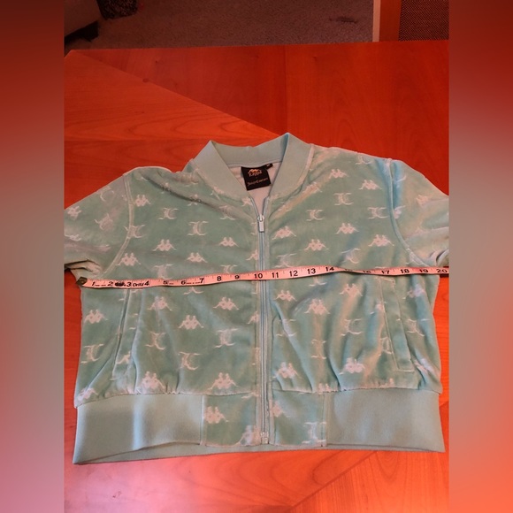 JUICY COUTURE KAPPA mint velour cropped jacket - Picture 4 of 5